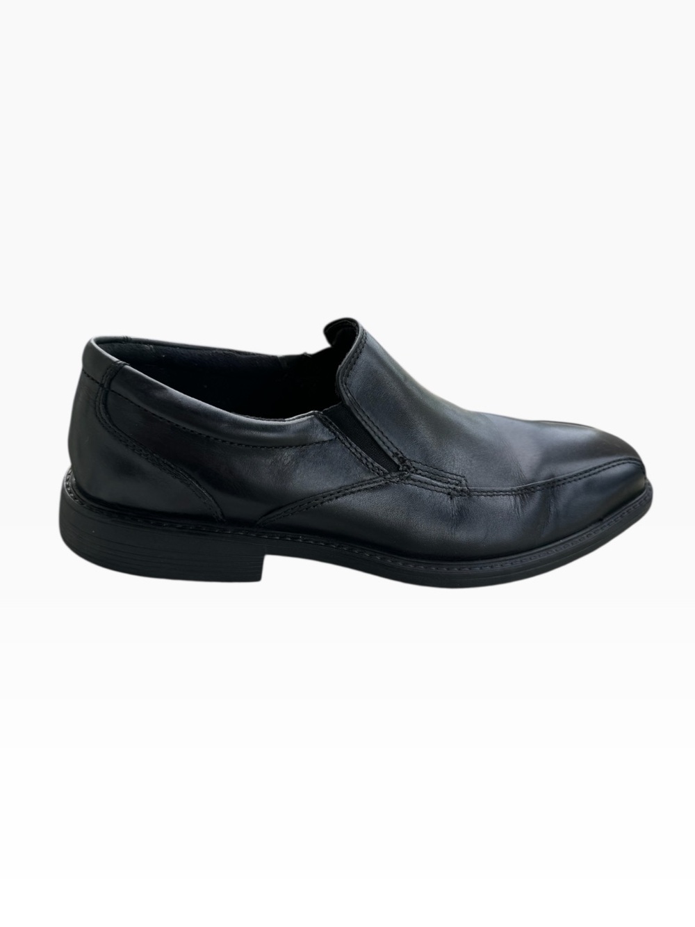 Clarks Black Slip-On Loafer with Yellow Insole Accent size:7.5